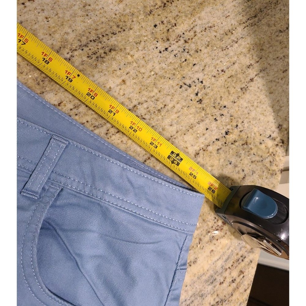 New! WOMAN WITHIN Size 32W Blue Cuffed Stretch Shorts Waist 51 Inseam 11 - Picture 9 of 10